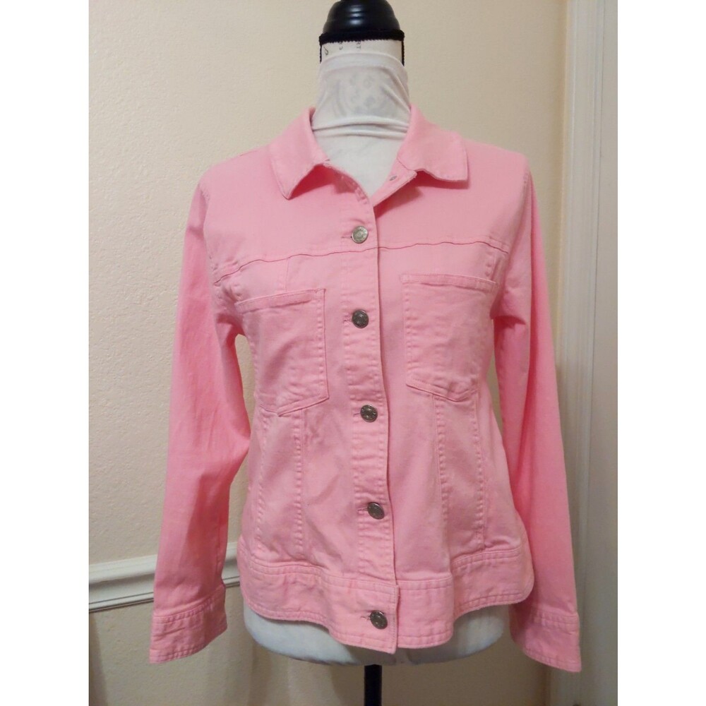 Pink Denim Ranch Jacket Western Cowgirl Bohemian Feminine Size Medium